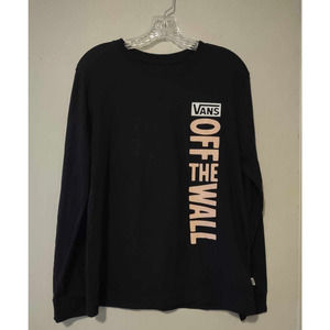 Vans Women's Black Off The Wall Long Sleeve Top Size Small